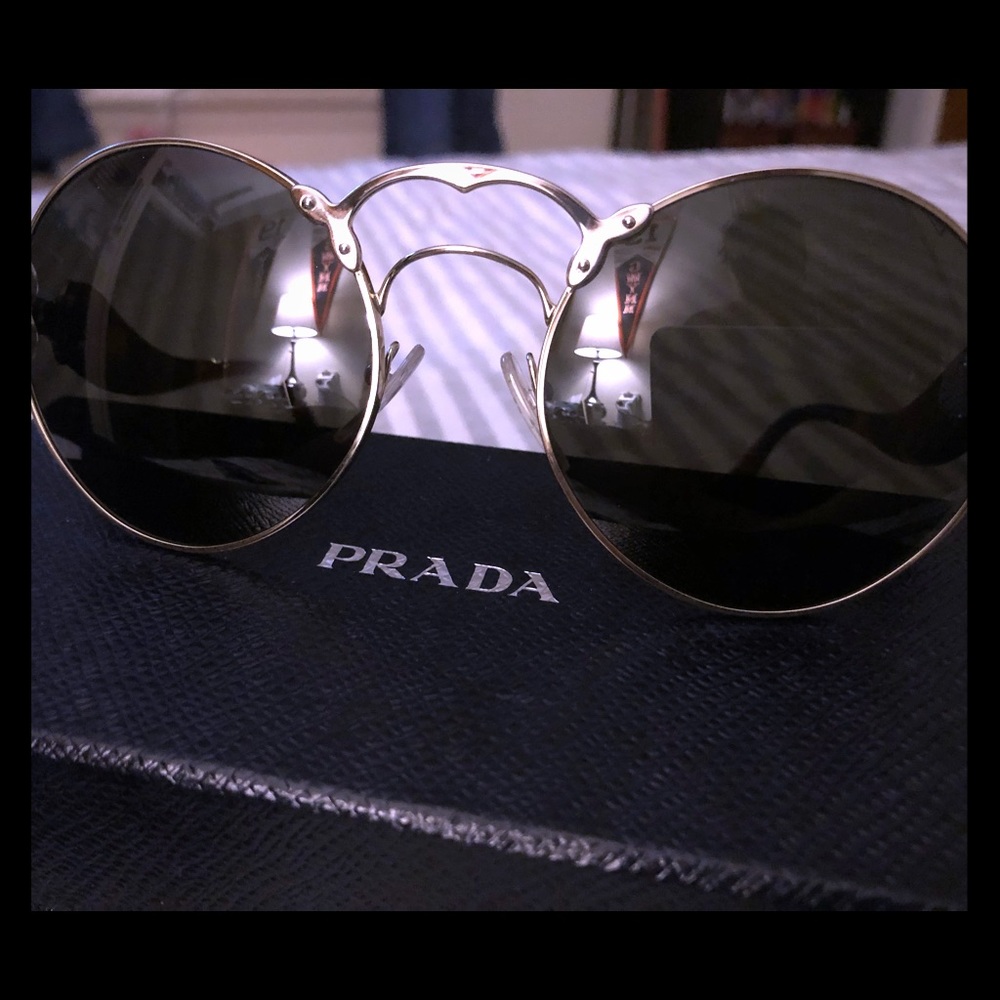 Round 100% Authentic Prada Sunglasses